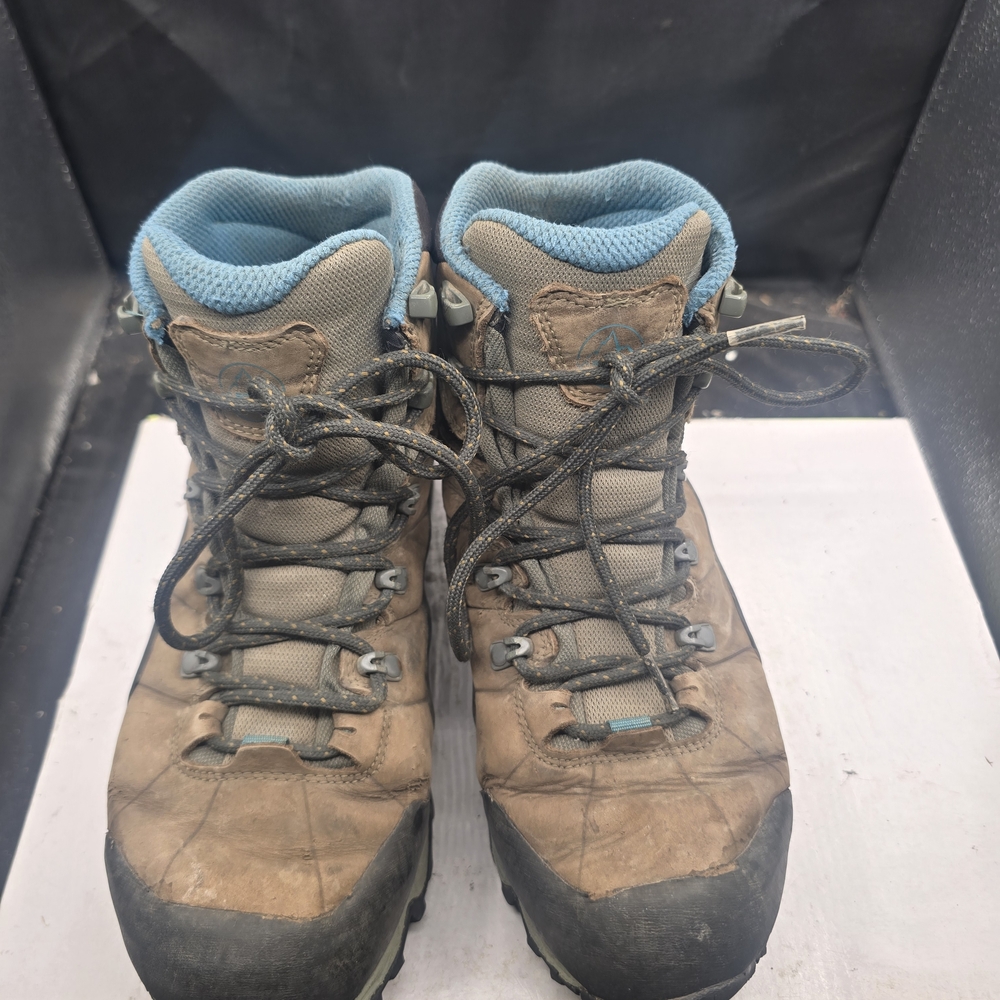La Sportiva Gortex Brown and Blue Lace Up Boots Women Size 8‎